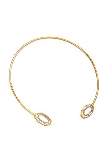 Dhwani Bansal Jewellery Gold Plated Syra Cubic Zirconia Embellished Choker Online at Aza Fashions Dhwani Bansal Jewellery_Gold Plated Syra Cubic Zirconia Embellished Choker _Online_at_Aza_Fashions
