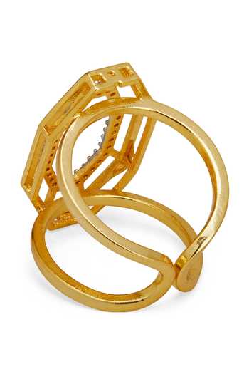 Buy Dhwani Bansal Jewellery Gold Plated Syra Cubic Zirconia Embellished Ring Online at Aza Fashions Buy_Dhwani Bansal Jewellery_Gold Plated Syra Cubic Zirconia Embellished Ring _Online_at_Aza_Fashions