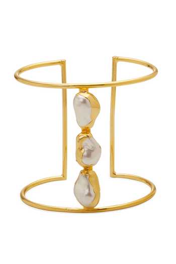 Dhwani Bansal Jewellery Kora Baroque Pearl Embellished Bracelet 