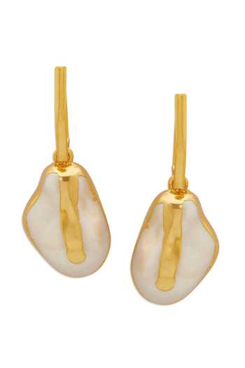 Buy Dhwani Bansal Jewellery White Kora Baroque Shell Pearl Embellished Earrings Online at Aza Fashions Buy_Dhwani Bansal Jewellery_White Kora Baroque Shell Pearl Embellished Earrings _Online_at_Aza_Fashions