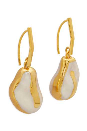 Dhwani Bansal Jewellery Kora Baroque Shell Pearl Embellished Earrings 