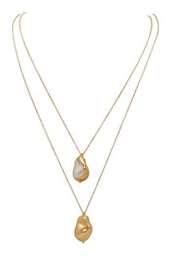 Dhwani Bansal Jewellery Kora Layered Pendant Necklace 