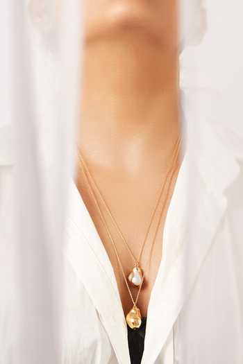 Dhwani Bansal Jewellery Kora Layered Pendant Necklace 
