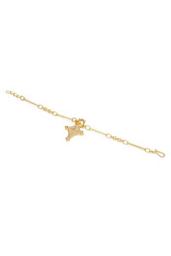 Buy Dhwani Bansal Jewellery Gold Plated Cruz Mother Of Pearl Embellished Bracelet Online at Aza Fashions Buy_Dhwani Bansal Jewellery_Gold Plated Cruz Mother Of Pearl Embellished Bracelet _Online_at_Aza_Fashions