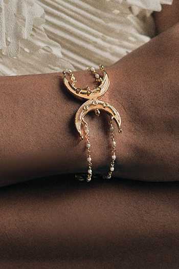 Dhwani Bansal Jewellery Noor Crescent Moon Motif Bracelet 
