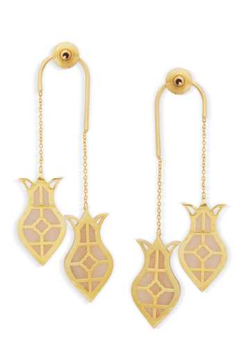 Buy Dhwani Bansal Jewellery Gold Plated Amphora Mother Of Pearl Embellished Earrings Online at Aza Fashions Buy_Dhwani Bansal Jewellery_Gold Plated Amphora Mother Of Pearl Embellished Earrings _Online_at_Aza_Fashions