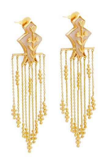 Buy Dhwani Bansal Jewellery Gold Plated Serai Mother Of Pearl Embellished Earrings Online at Aza Fashions Buy_Dhwani Bansal Jewellery_Gold Plated Serai Mother Of Pearl Embellished Earrings _Online_at_Aza_Fashions