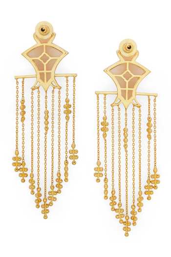Dhwani Bansal Jewellery Serai Mother Of Pearl Embellished Earrings 
