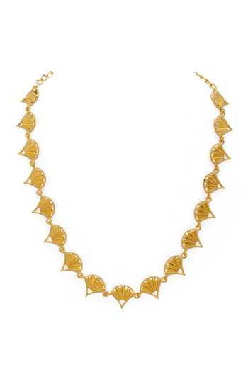 Dhwani Bansal Jewellery Pankha Motif Necklace 