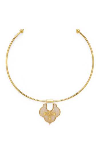 Dhwani Bansal Jewellery Mosaic Mother Of Pearl Embellished Choker 