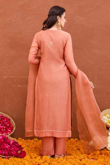 Taro Kesar Chanderi Silk Kurta Set
