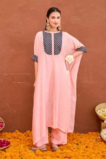 Taro Dhara Embellished Kaftan & Pant Set 