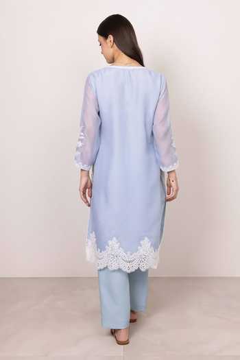 RANNA GILL Jigsa Floral Embroidered Tunic & Pant Set 