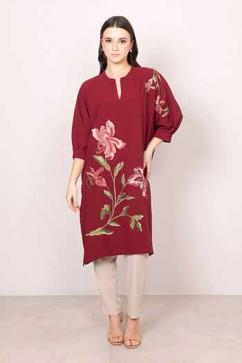 RANNA GILL Sereno Floral Artwork Tunic 