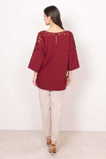 RANNA GILL Milo Cutwork Embroidered Top