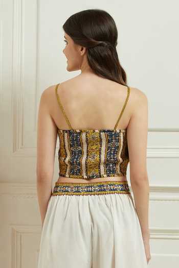 RANNA GILL Hanna Stripe Bustier Top 