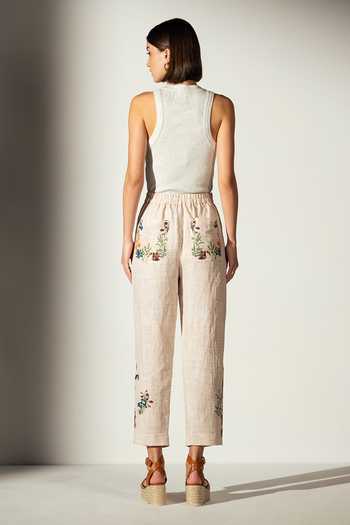 RANNA GILL Violet Rara Amazon Print Pant 
