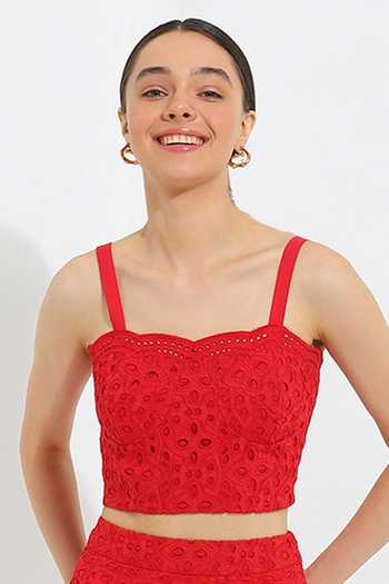 RANNA GILL Rachal Red Bustier 