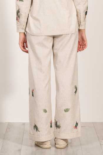 Buy RANNA GILL Beige Polyester Livia High Waisted Pant Online at Aza Fashions Buy_RANNA GILL_Beige Polyester Livia High Waisted Pant _Online_at_Aza_Fashions