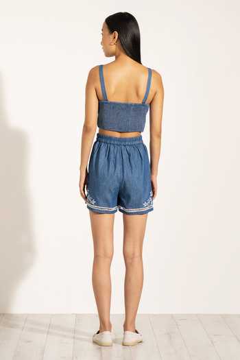 RANNA GILL Ruvo Denim Bustier 