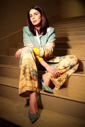 RANNA GILL Parma Tuscany Print Wide Leg Pant 
