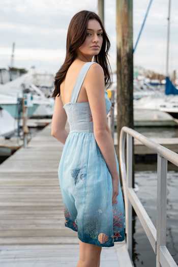 RANNA GILL Cressa Strap Mini Ombre Dress
