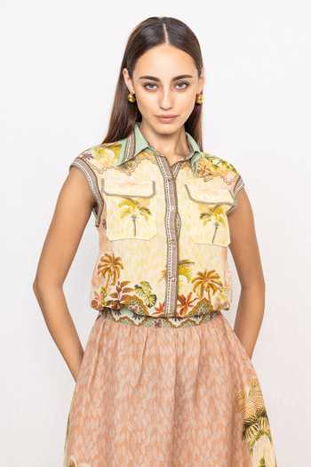 RANNA GILL Lumi Sleeveless Crop Top