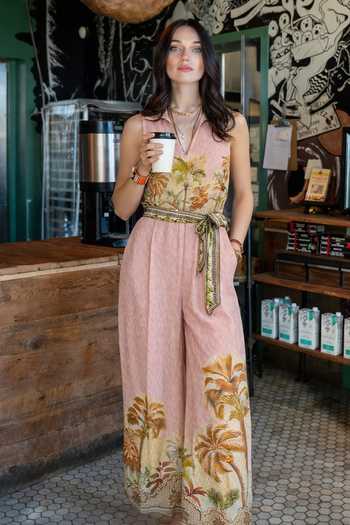 RANNA GILL Ariel Costa Rica Print Jumpsuit 