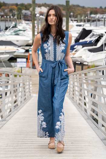RANNA GILL Odile Sleeveless Jumpsuit 