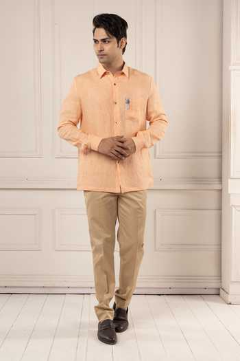 Buy_POONAM KASERA_Multi Color Linen Floral Print Bundi And Kurta Set _Online_at_Aza_Fashions