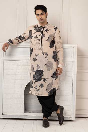 POONAM KASERA Printed Pathani Kurta Set 