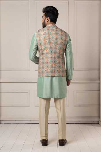 POONAM KASERA Printed Jacket & Kurta Set 