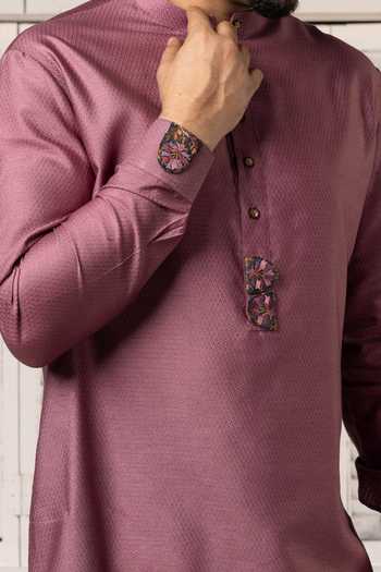 Shop_POONAM KASERA_Black Silk, Cotton Embroidery Floral Thread Bundi Set 