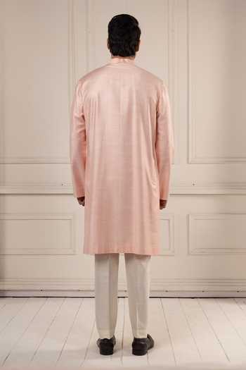 Poonam Kasera Blush Pink Embroidered Kurta Set 