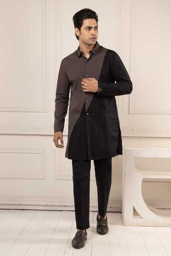 POONAM KASERA Color Block Kurta Set 
