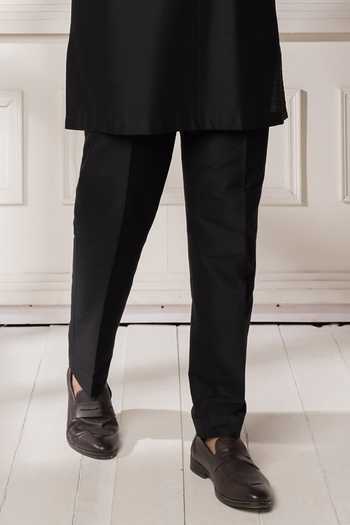 POONAM KASERA Black Silk, Cotton Floral Print Jacket And Kurta Set Online at Aza Fashions POONAM KASERA_Black Silk, Cotton Floral Print Jacket And Kurta Set _Online_at_Aza_Fashions