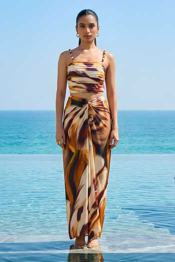 Poppi Printed Top & Skirt Set 