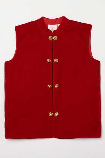Shop_Byb Premium_Red Velvet Bundi _Online_at_Aza_Fashions