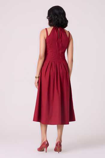 The Summer House Ellaria Embroidered Midi Dress 