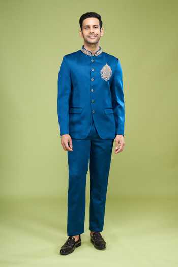 Arihant Rai Sinha Placement Embroidered Bandhgala & Pant Set