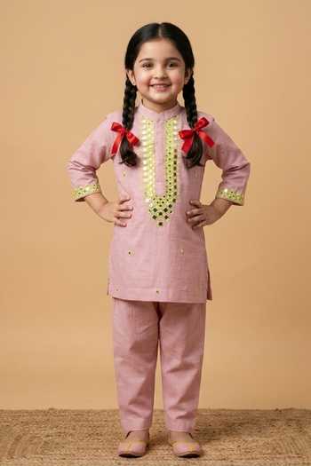Byb Premium Mirror Embroidered Kurta Set 