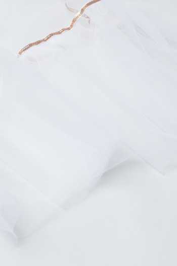 Shop_Byb Premium_White Georgette, Silk Pearls Embroidered Top Tiered Skirt Set _Online_at_Aza_Fashions