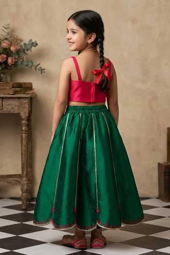 Byb Premium Beaded Hand Embroidered Top With Lehenga 