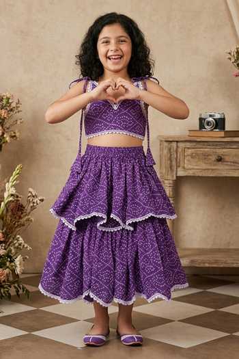 Byb Premium Bandhani Pattern Top With Lehenga 