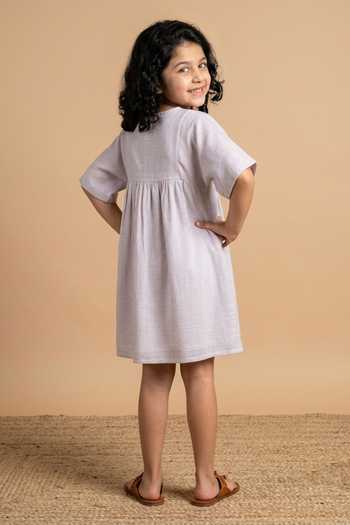 Byb Premium Linen Embroidered Dress 