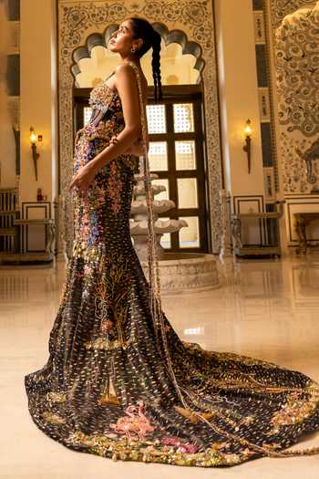 Buy Moledro Blue Net, Georgette Embroidery, Sequins, Beads, Embellished Corset And Lehenga Set Online at Aza Fashions Buy_Moledro_Blue Net, Georgette Embroidery, Sequins, Beads, Embellished Corset And Lehenga Set _Online_at_Aza_Fashions