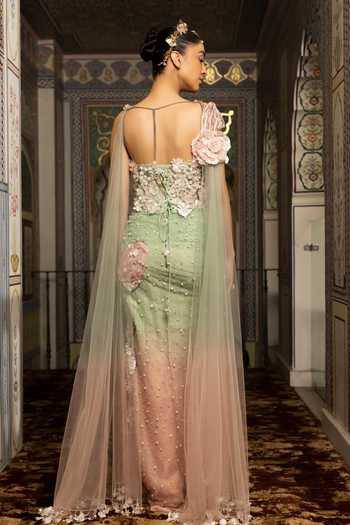 Moledro 3D Floral Applique Work Dress