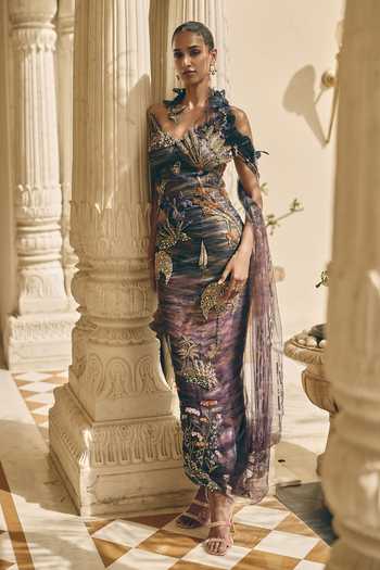 Moledro Nyx Embroidered Maxi Dress