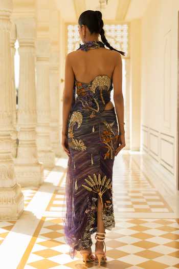 Moledro Nyx Embroidered Maxi Dress