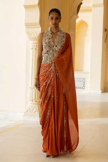 Moledro Gaia Embellished Saree Gown
